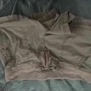 a.n.a Tan Cargo Shorts with Elastic Waistband